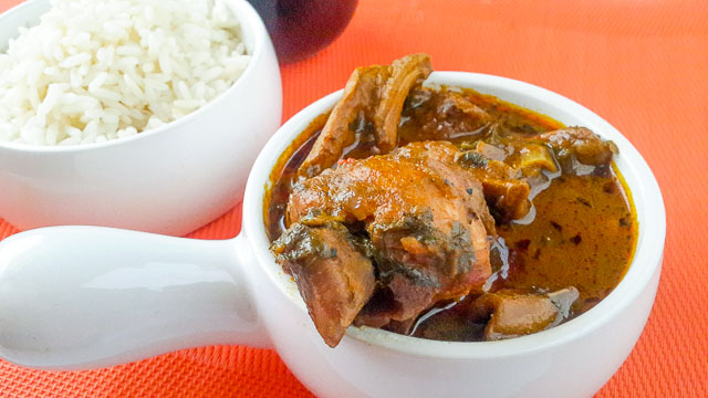 Spicy Igbo Vegetable Soup (Ofe Akwu)